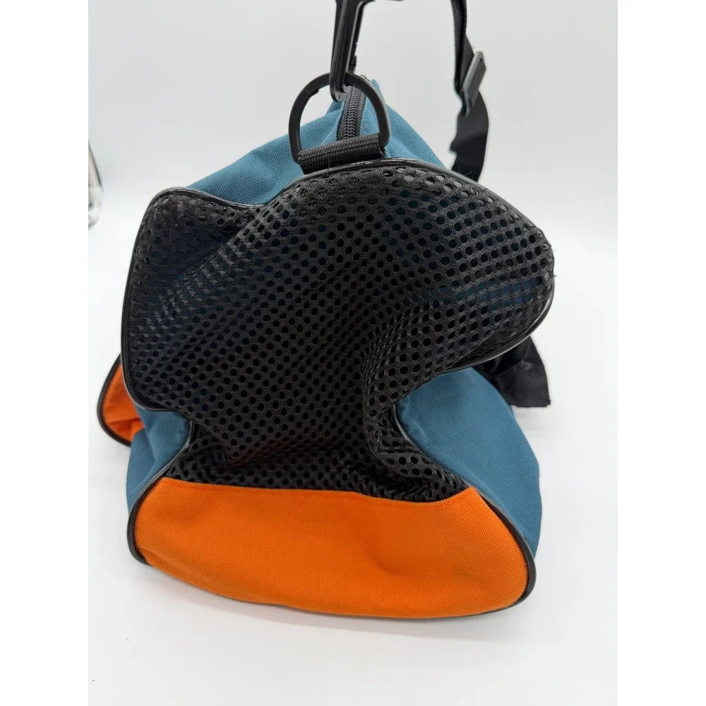 Eastsport Duffel Bag Teal Blue Orange Mesh Pockets Gym Travel Bag